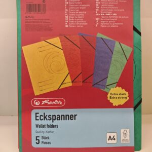 Eckspanner A4 5 Stück aus extra starkem Karton