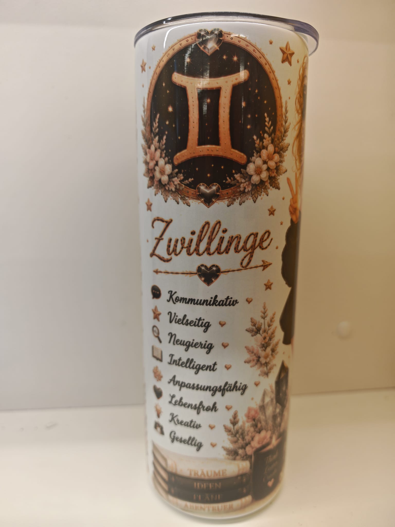 Thermobecher Zwillinge "Gemini" Stylischer Isolierbecher mit Sternzeichen-Motiv – Bild 3
