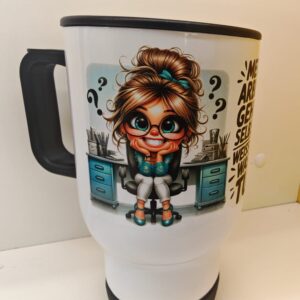 Lustiger Thermobecher "Geheime Arbeit"